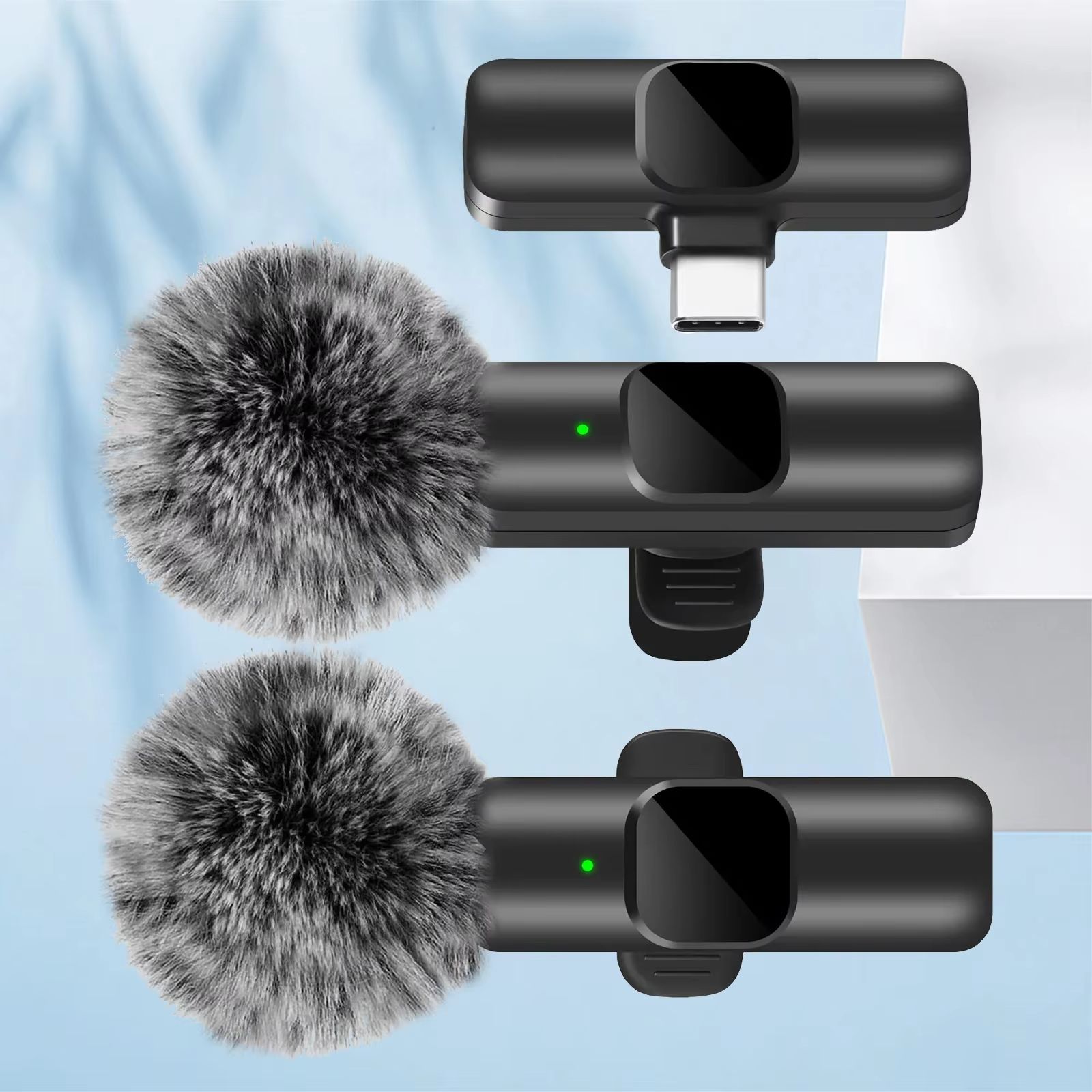 Android Tablet Gaming Accessories - Basix 2,4G Kabelloses Lavalier-Mikrofon Tragbares Audio-Video-Aufnahme-Mini-Mikrofon