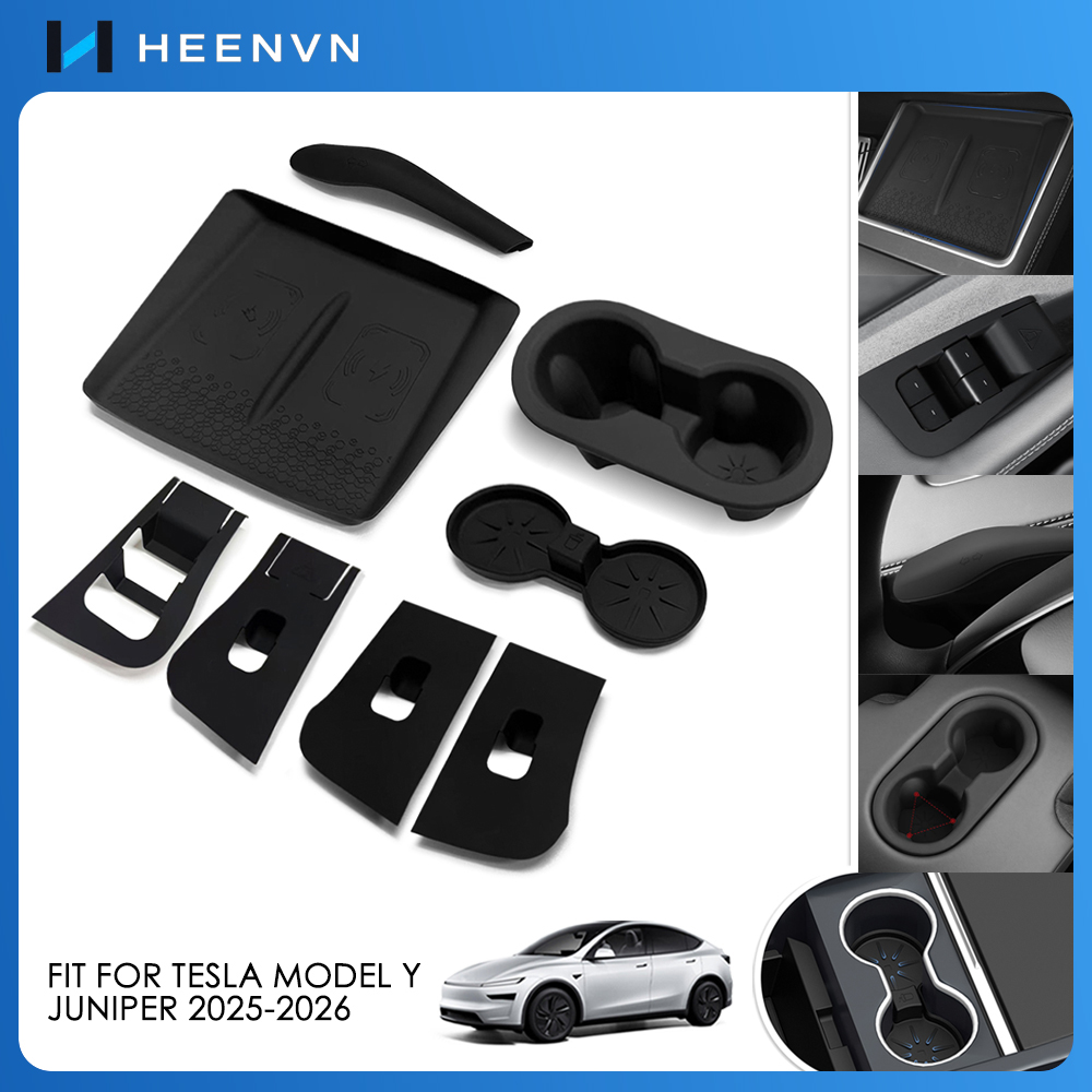 Wireless Charging Pad - Heenvn 8-teiliges kabelloses Silikon-Ladepad für TESLA