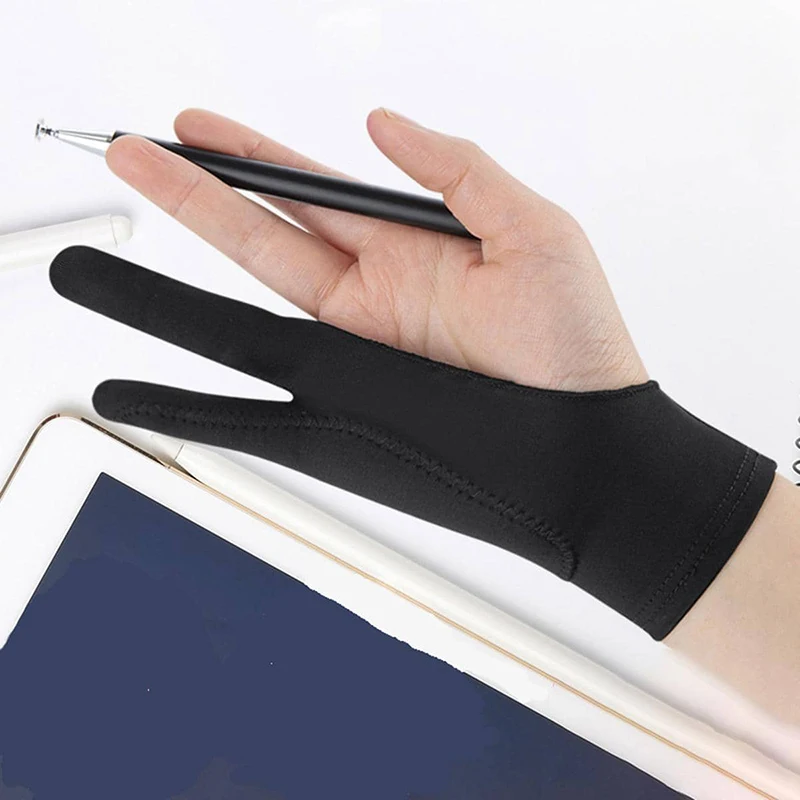 Drawing Glove Artist - 1/2 Schichten Kunst 2-Finger Anti-Misouch Malerei