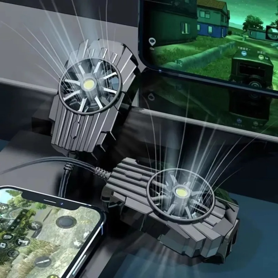 Android Tablet Gaming Accessories - Tragbarer Mini-Luftkühler mit Rückenclip für Mobiltelefone,