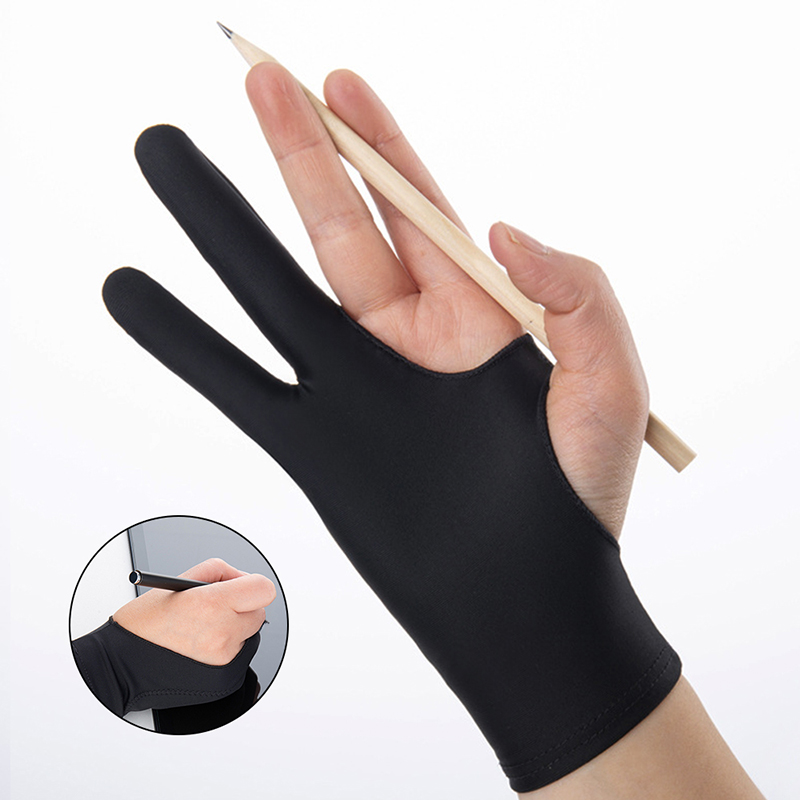 Drawing Glove Artist - Zeichenhandschuh, Anti-Touch-Malehandschuhe mit zwei Fingern für