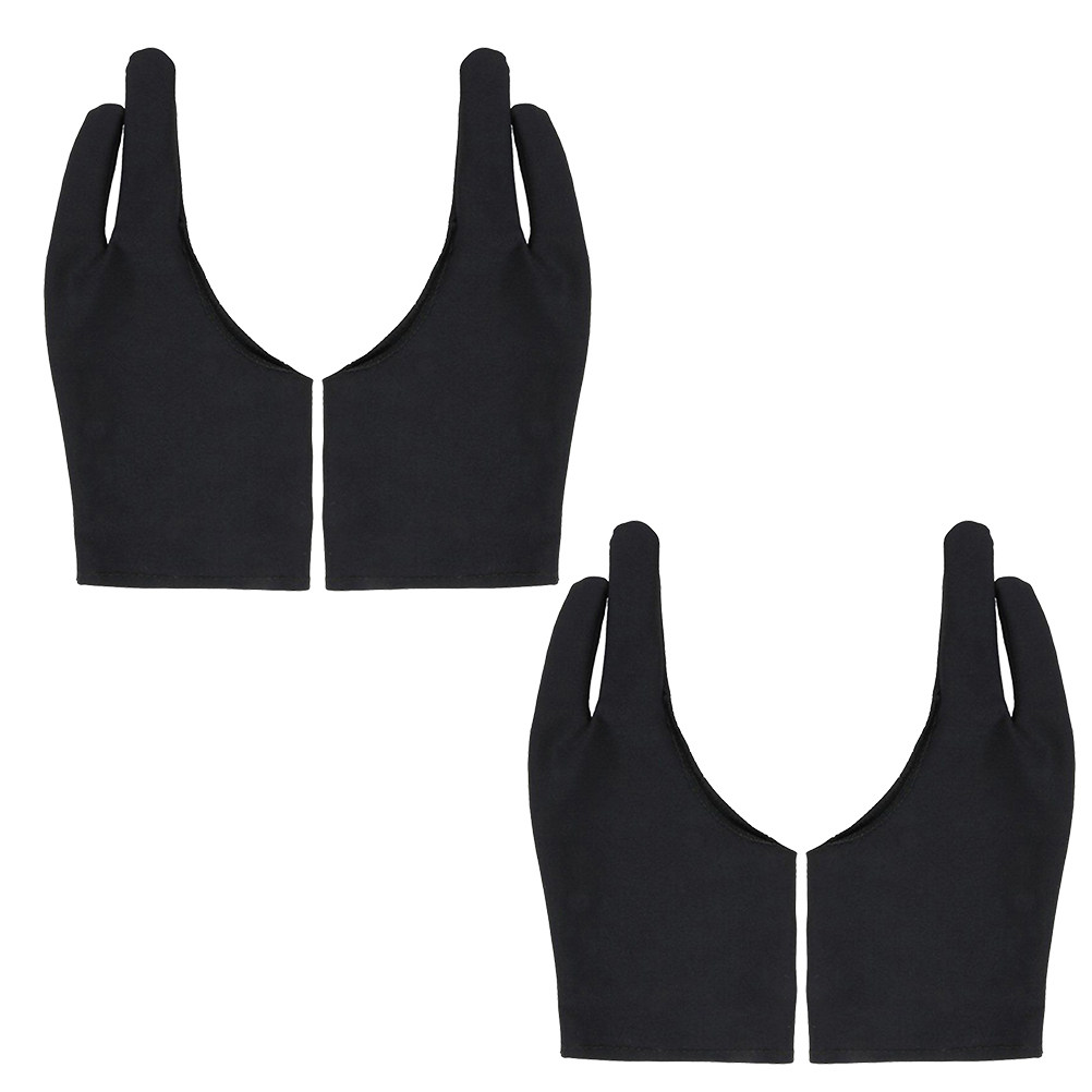 Drawing Glove Artist - 4 Stück Zwei-Finger-Künstlerhandschuhe aus Spandex zum