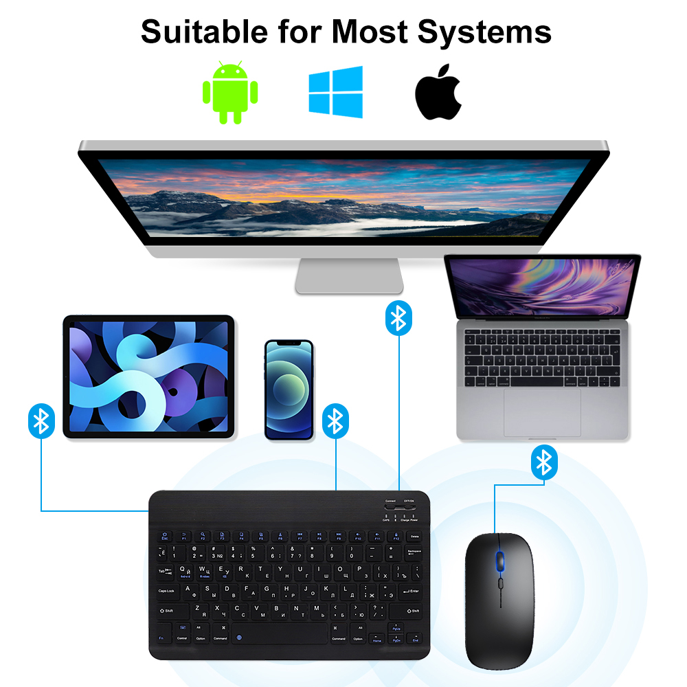 Bluetooth-Tastatur und Maus fü – Android Tablet Gaming Accessories Bewertung und Preis