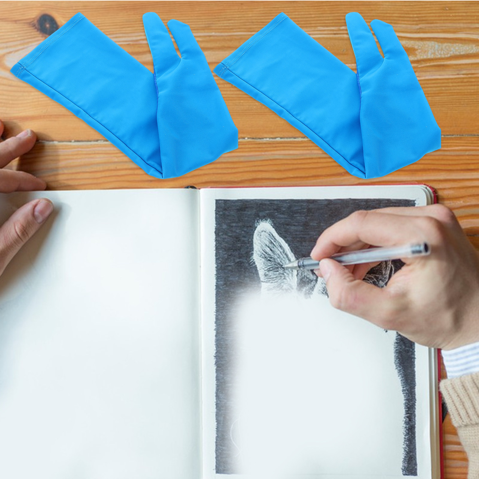 1 Paar Zwei-Finger-Künstler-Ze – Drawing Glove Artist Bewertung und Preis
