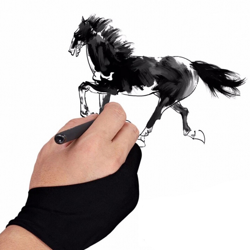 Schwarz 2 finger künstler hand – Drawing Glove Artist Bewertung und Preis